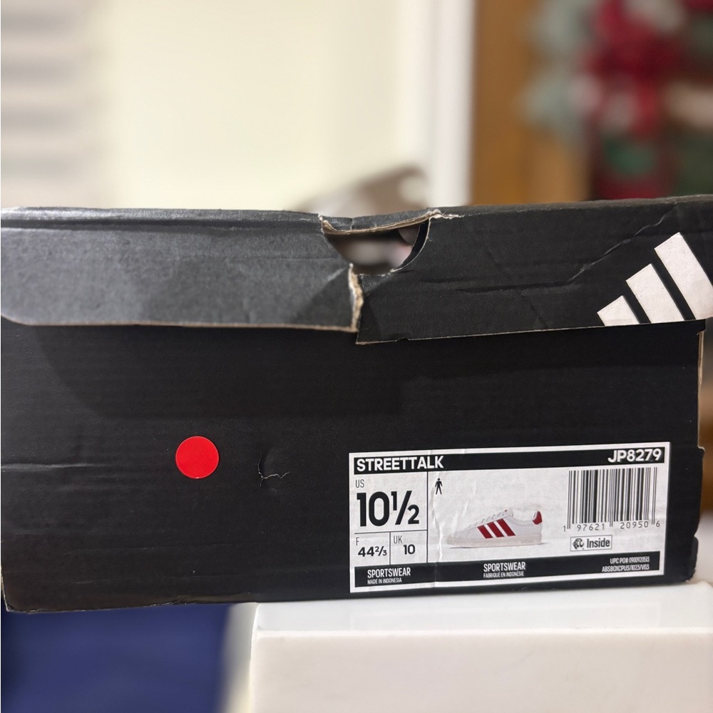 NWT Adidas Streettalk Sneakers White/Red Men’s 10.5 JP8279 - Picture 5 of 5